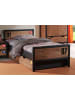 58 aufm Kessel EINZELBETT Kameko 209x75x97 aus Massivholz+MDF in Schwarz/Natur