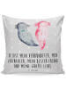 Mr. & Mrs. Panda Kissen Axolotl Freundin mit Spruch in Grau Pastell