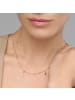 Luxenter Halskette aus 925er Sterlingsilber und rosa Lack mit 18K Gelbgold-Finish – Zumre