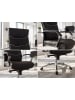 FineBuy Bürostuhl in Schwarz / Leder / 70x70x126