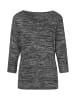 LASCANA 3/4-Arm-Shirt in anthrazit-meliert