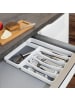 relaxdays 2 x Besteckkasten in Weiß/Anthrazit- (B)32,5 x (H)5 x (T)40,5 cm