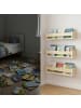 relaxdays 3 x Kinderregal in Weiß/ Natur - (B)58 x (H)10 x (T)12 cm