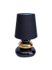 näve Tischleuchte "STONEY" in schwarz-gold - (L)16 cm x (B)16 cm x (H)31 cm