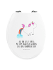 Mr. & Mrs. Panda Toilettendeckel Einhorn Pupsen mit Spruch in Weiß