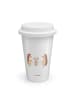 Mr. & Mrs. Panda Travel Mug Igel Seilhüpfen ohne Spruch in Weiß