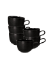 Seltmann Weiden 6er Set Milchkaffeetassen Liberty Velvet Black 400 ml schwarz in schwarz