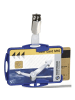 Durable Ausweishalter Duo mit Clip 54x85mm Packung mit 25 Stück blau