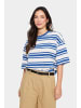 SAINT TROPEZ T-shirt HalliaSZ Oversize fit in Ice Blue Iolite Stripe