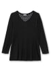 sheego V-Ausschnitt-Pullover in schwarz