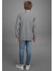 H.I.S. Langarmshirt in marine/anthrazit meliert