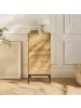 CALICOSY Hochkommode LENNY in Helles Holz - (W) 45  x (H) 100  x (L) 38  cm