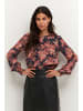 Kaffe Langarm-Bluse BPjanette Regular fit in Black / Red Tones Berry