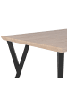 Beliani Esszimmertisch BRAVO in Braun/Schwarz - (W) 80 x (H) 75 x (L) 140 cm