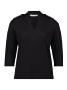 BETTY & CO Casual-Shirt mit V-Ausschnitt in Schwarz