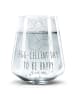 Mr. & Mrs. Panda Trinkglas Spiegelei Ei mit Spruch in Transparent