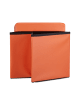relaxdays Faltbarer Sitzhocker in Orange - (B)38 x (H)38 x (T)38 cm