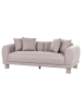 Beliani 3-Sitzer Sofa PORI in Beige - (W) 202 x (H) 74 x (L) 93 cm