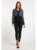 faina Damen Strickjacke in Grau Schwarz