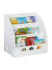 relaxdays Kinderbücherregal in Weiß - (B)58 x (H)60 x (T)45 cm