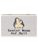 Mr. & Mrs. Panda Geschenkbox Pinguin Bester Mann der Welt mit Sp... in Grau Pastell