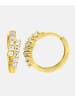 Vanlere Creolen aus 375 Gelbgold mit Zirkonia