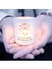 Mr. & Mrs. Panda Windlicht Hummel Blume mit Spruch in Transparent