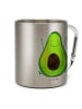 Mr. & Mrs. Panda Thermo Kaffeebecher Avocado Glücklich ohne Spruch in Silber