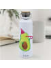 Mr. & Mrs. Panda Wasserflasche Avocado Feier ohne Spruch in Weiß