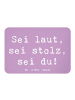 Mr. & Mrs. Panda magnet Spruch Sei du Mutig mit Spruch in Lavendeltraum