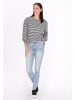 usha BLUE LABEL Women Blouse in Black Stripes