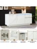 ABRIHOME Sideboard mit 3 Schränken und LED in Weiß - 140*40*60cm