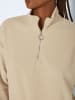 Noisy may Kurzer Half Zip Fleece Pullover NMMISSER in Beige