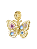GNOCE Silber vergoldet Schmetterling Zirkonia Charm