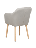 Beliani Esszimmerstuhl YORKVILLE II in Beige/Braun - (W) 56 x (H) 82 x (L) 46 cm