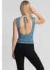 myMo Women Top in aqua black