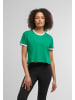 Urban Classics Urban Classics Ladies Contrast Retro T-Shirt in froggreen/white