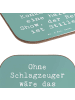 Mr. & Mrs. Panda Bierdeckel Spruch Schlagzeug Konzert mit Spruch in Meeresbrise