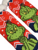 The Grinch The Grinch Hüttensocken Haussocken Kuschelsocken Socken in blau/rot