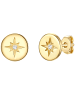 Lulu & Jane Diamant-Ohrstecker Sterling Silber Diamant in silber/gelbgold