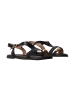 Emilie Karston Lynda-Ledersandalen Schwarz