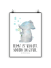 Mr. & Mrs. Panda Plakat Elefant Seifenblasen mit Spruch in Weiß
