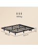 VASAGLE Bettgestell Conner in Mattschwarz - (B)180 x (H)26 x (T)200 cm