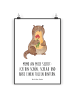 Mr. & Mrs. Panda Wandposter Otter Blumenstrauß mit Spruch in Weiß