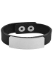 Adeliás Unisex Armband aus Leder 22 cm in schwarz