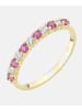 Vanlere Eternity-Ring aus 375 Gelbgold mit Zirkonia mit Rubin