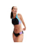 Speedo Bikini Set Colourblock Splice in black-sweet purple-picton blue