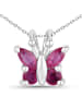 Rafaela Donata Kette Schmetterling aus Sterling Silber mit Rubin in silber