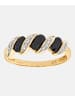 Diamant L'éternel Eternity-Ring aus 375 Gelbgold mit Diamant mit Saphir