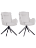 Beliani 2er-Set Esszimmerstuhl AVELAR in Beige/Schwarz